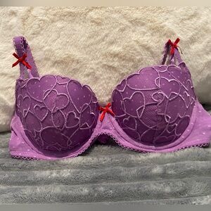 Purple Heart Lace Fabric